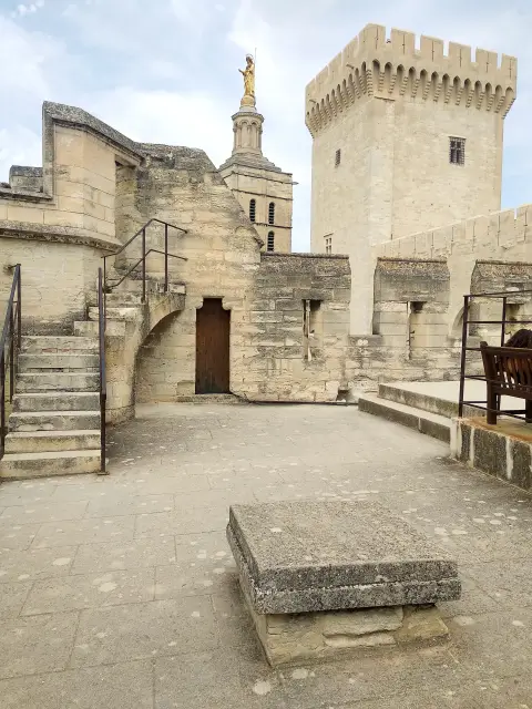 Avignon Castle Stone Wall Fortification