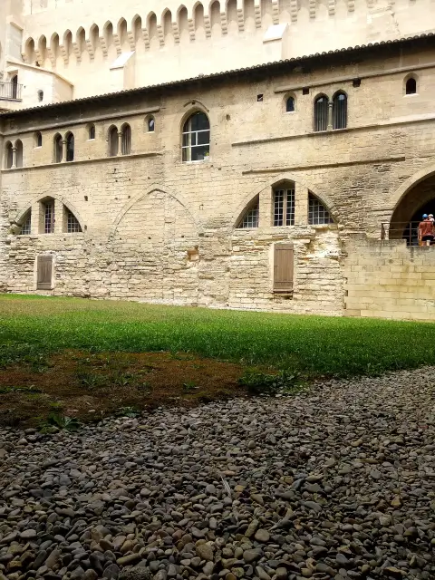Avignon Castle Stone Wall Middle