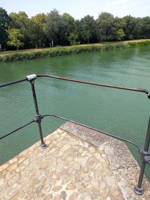 Avignon River Waterway Reflection Handrail