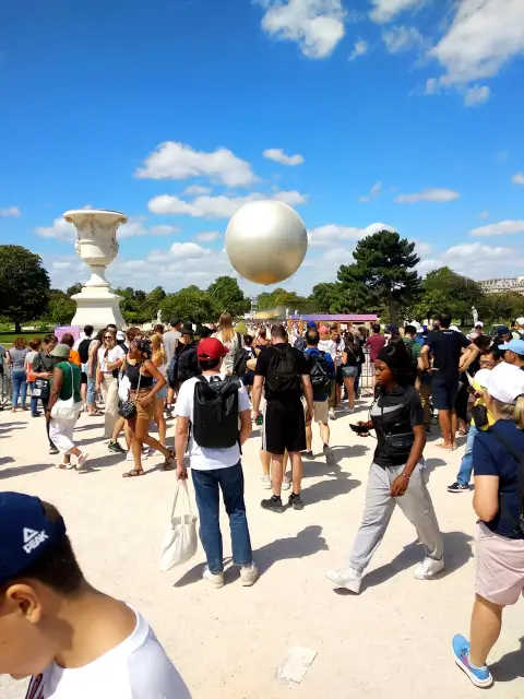 Paris Tourism People Crowd Recreation