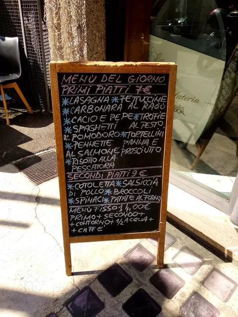 Roma Chair Blackboard Restaurant Menu