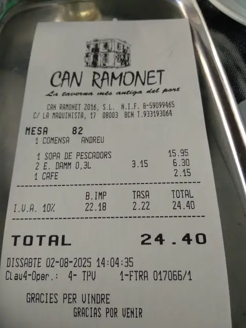 Spain Meter Receipt Number Silver