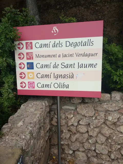 Spain Meter Stone Sign Poster