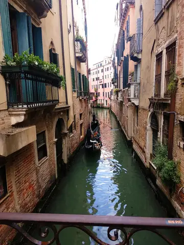 Venice Balcony Canal Shadow