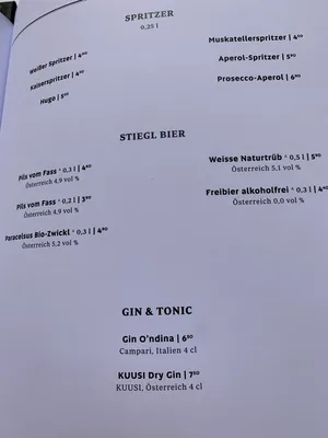 Menu Vienna
